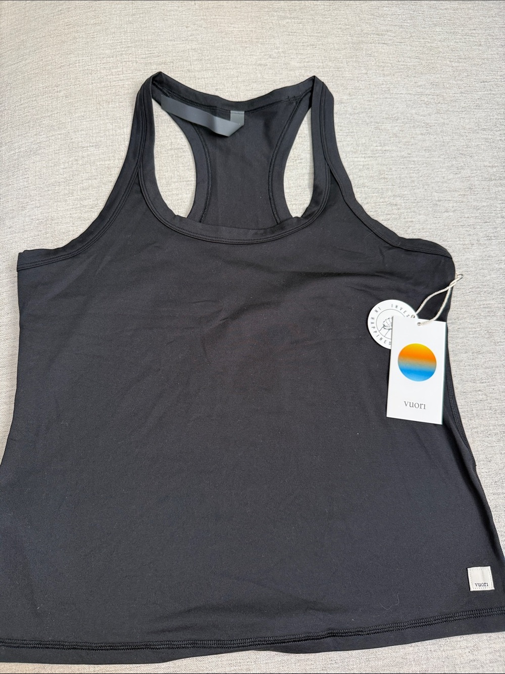 Vuori Black Racerback Tank - Minimal Athletic tank top